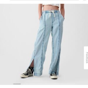 Light wash stretch waist band pants